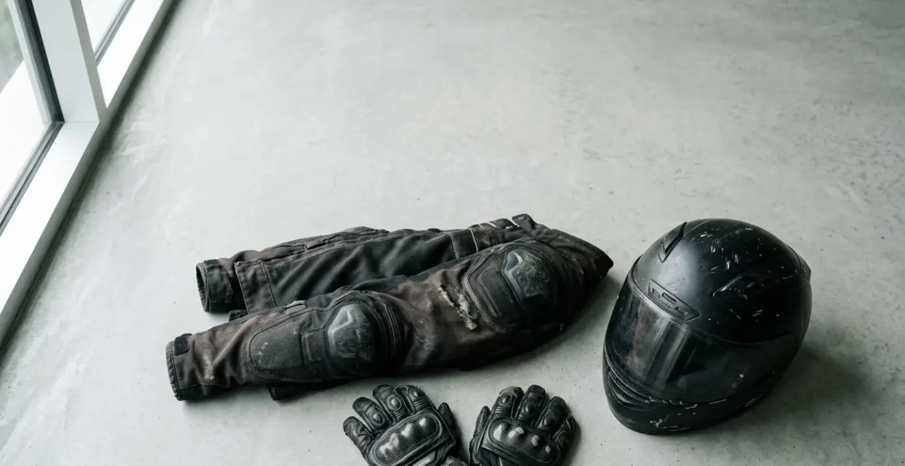 Équipements de protection du motard après accident avec remboursement assurance