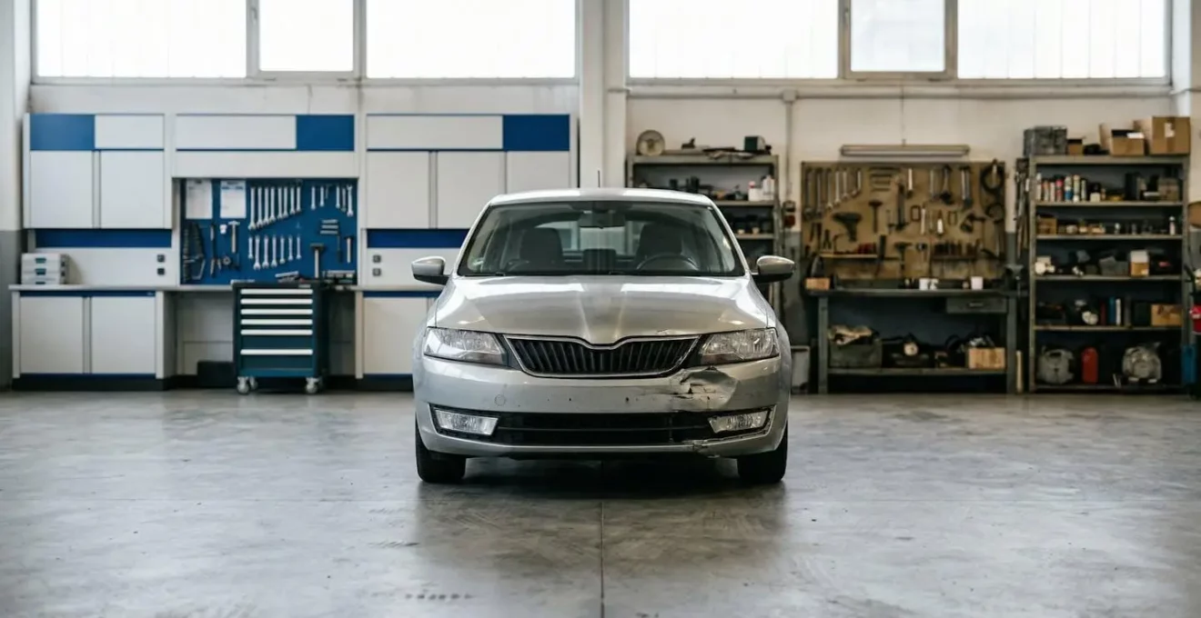 Scène illustrant le dilemme du choix entre garage agréé et réparateur indépendant pour une réparation automobile