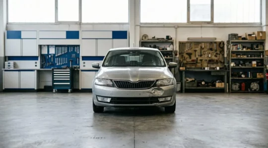 Scène illustrant le dilemme du choix entre garage agréé et réparateur indépendant pour une réparation automobile