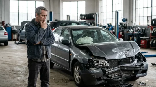 Propriétaire de véhicule face à une décision concernant une voiture endommagée classée en épave économique
